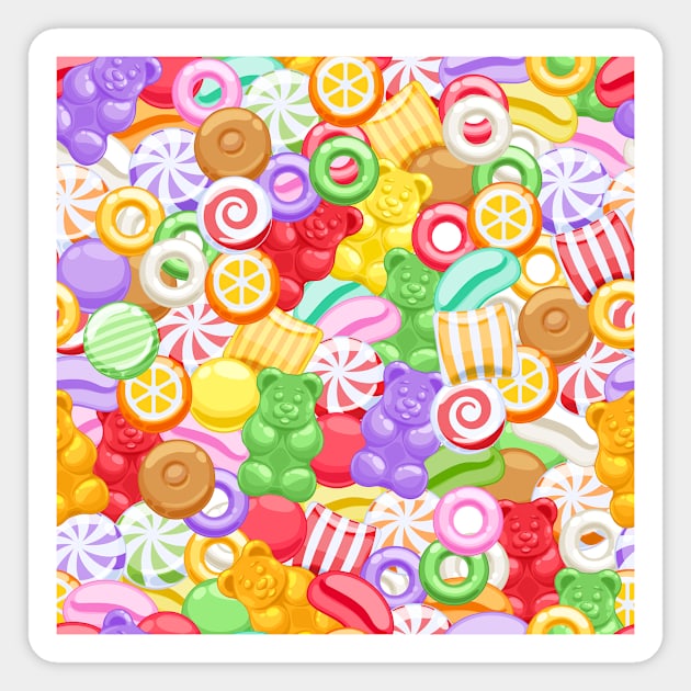 Rainbow Candy Art Magnet by NewburyBoutique